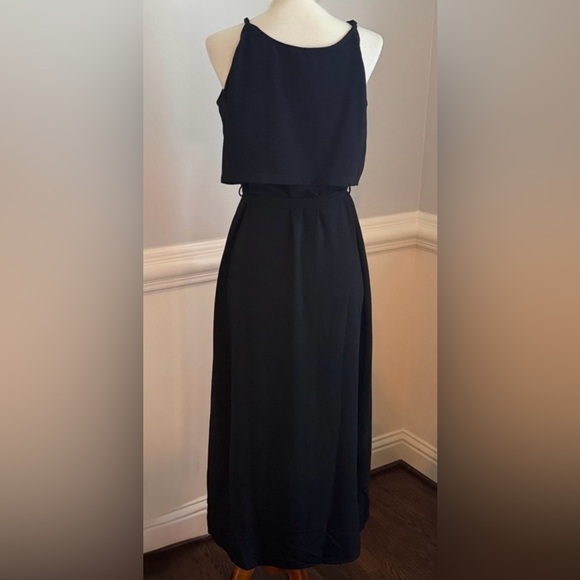 Olivia Grey Chic Black Midi Wrap Dress, XS - Picture 7 of 14